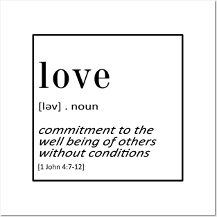 LOVE - 1 John 4:7-12 | Christian Quotes Posters and Art
